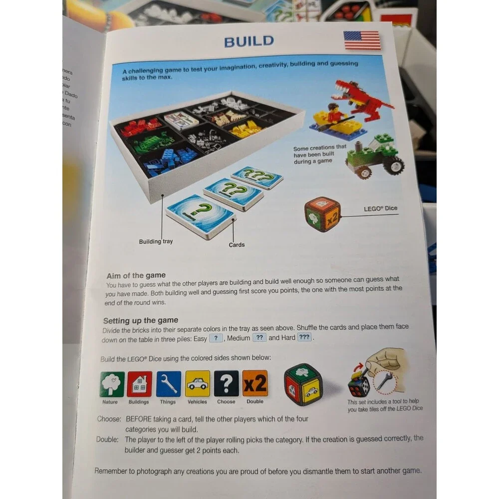 Lego Creationary Game 3844 Complete with Manual Box and Pieces Family Fun Create